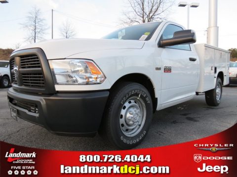 Bright White Dodge Ram 2500 HD ST Crew Cab Utility Truck.  Click to enlarge.