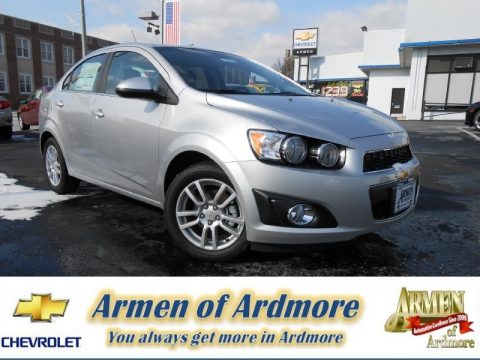 Silver Ice Metallic Chevrolet Sonic LT Sedan.  Click to enlarge.