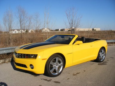 Rally Yellow Chevrolet Camaro LT/RS Convertible.  Click to enlarge.