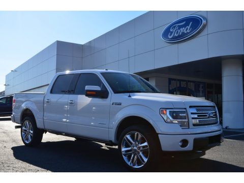 White Platinum Metallic Tri-Coat Ford F150 Limited SuperCrew 4x4.  Click to enlarge.