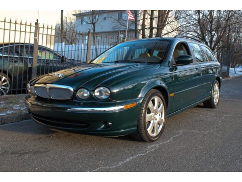 British Racing Green Jaguar X-Type 3.0 Sport Wagon.  Click to enlarge.