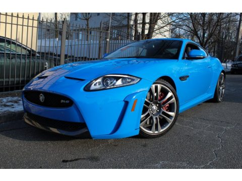 French Racing Blue Jaguar XK XKR-S Coupe.  Click to enlarge.