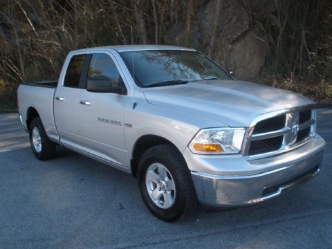 Bright Silver Metallic Dodge Ram 1500 SLT Quad Cab 4x4.  Click to enlarge.