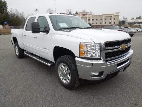 Summit White Chevrolet Silverado 3500HD LTZ Crew Cab 4x4.  Click to enlarge.