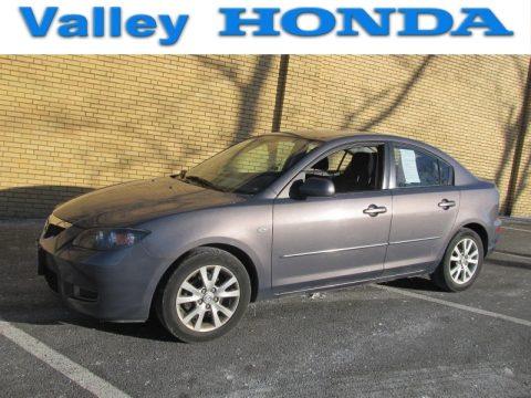 Galaxy Gray Mica Mazda MAZDA3 i Sport Sedan.  Click to enlarge.