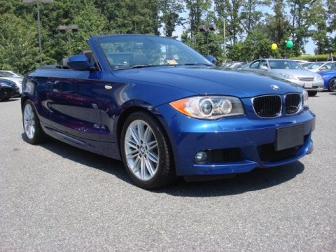 Le Mans Blue Metallic BMW 1 Series 128i Convertible.  Click to enlarge.