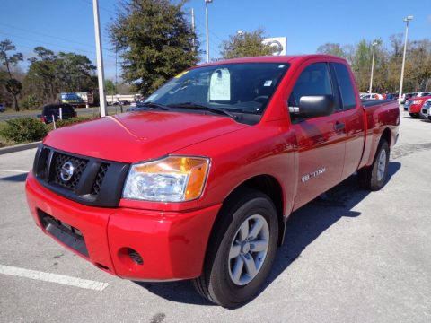Red Alert Nissan Titan S King Cab.  Click to enlarge.