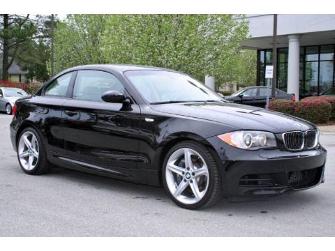 Jet Black 2008 BMW 1 Series 135i Coupe with Taupe interior Jet Black BMW 1 