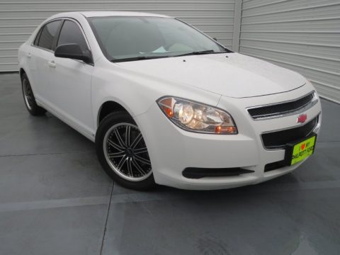 Summit White Chevrolet Malibu LS Sedan.  Click to enlarge.