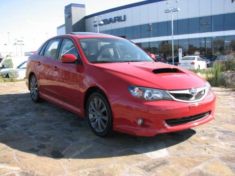 Lightning Red Subaru Impreza WRX Sedan.  Click to enlarge.