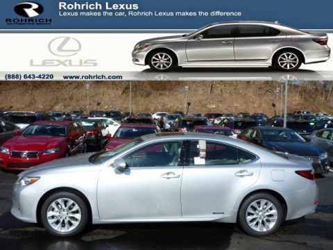 Silver Lining Metallic Lexus ES 300h Hybrid.  Click to enlarge.