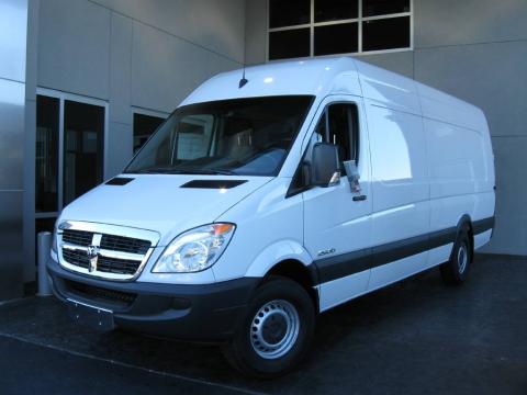Arctic White Dodge Sprinter Van 2500 High Roof 170 Cargo.  Click to enlarge.