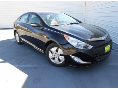 Black Onyx Pearl Hyundai Sonata Hybrid.  Click to enlarge.