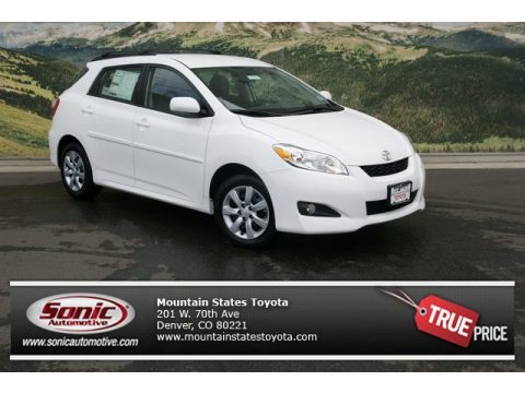 Super White Toyota Matrix S.  Click to enlarge.