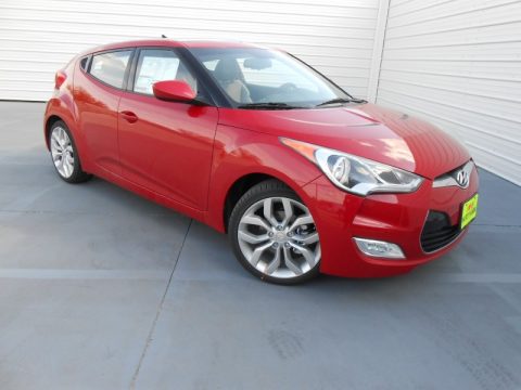 Boston Red Hyundai Veloster .  Click to enlarge.