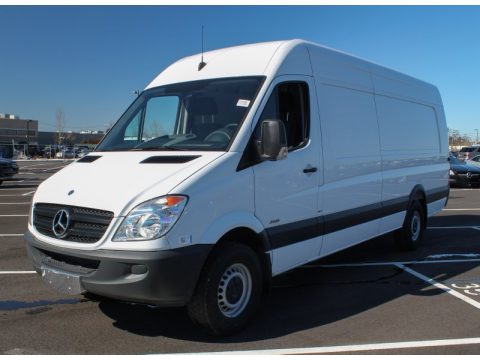 Arctic White Mercedes-Benz Sprinter 2500 High Roof Cargo Van.  Click to enlarge.