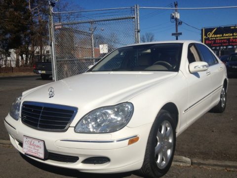 Alabaster White Mercedes-Benz S 500 4Matic Sedan.  Click to enlarge.