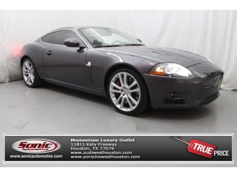 Pearl Grey Metallic Jaguar XK XKR Coupe.  Click to enlarge.