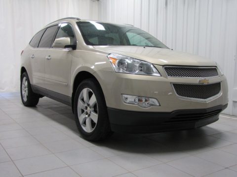 Gold Mist Metallic Chevrolet Traverse LTZ AWD.  Click to enlarge.