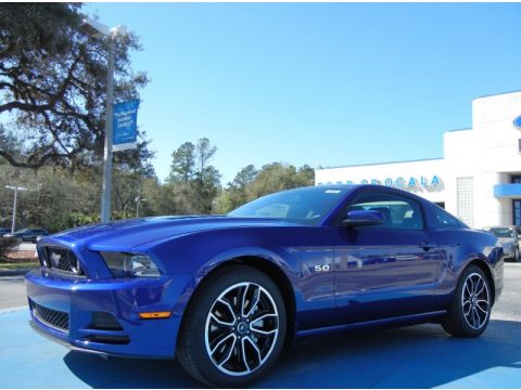 Deep Impact Blue Ford Mustang GT Premium Coupe.  Click to enlarge.