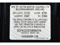 Info Tag of 2002 Aston Martin Vanquish  #27