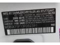 Mercedes-Benz Color Code 960 Alabaster White #26 Mercedes-Benz Color Code 960 Alabaster White #26
