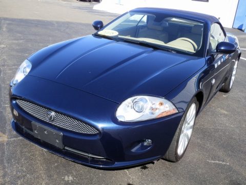 Indigo Metallic Jaguar XK XK8 Convertible.  Click to enlarge.