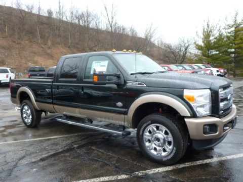 Green Gem Metallic Ford F350 Super Duty King Ranch Crew Cab 4x4.  Click to enlarge.