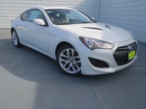 White Satin Pearl Hyundai Genesis Coupe 2.0T Premium.  Click to enlarge.