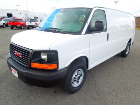Summit White GMC Savana Van 3500 Cargo.  Click to enlarge.