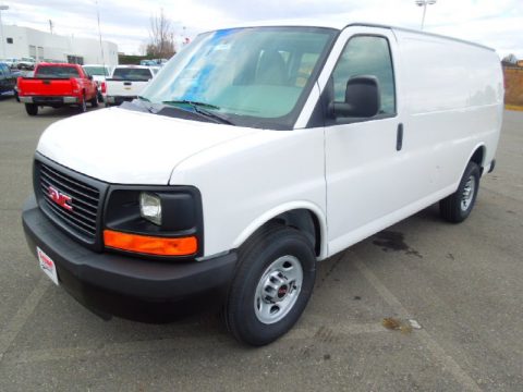 Summit White GMC Savana Van 2500 Cargo.  Click to enlarge.