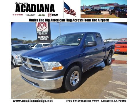 Deep Water Blue Pearl Dodge Ram 1500 ST Quad Cab.  Click to enlarge.