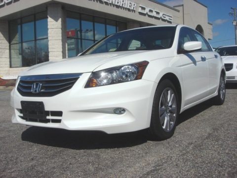 White Diamond Pearl Honda Accord EX-L V6 Sedan.  Click to enlarge.