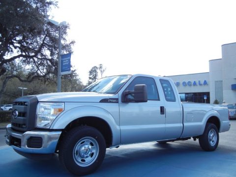 Ingot Silver Metallic Ford F250 Super Duty XL SuperCab.  Click to enlarge.