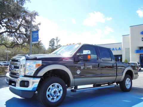 Kodiak Brown Metallic Ford F250 Super Duty Lariat Crew Cab 4x4.  Click to enlarge.
