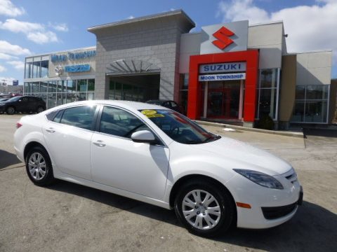 Performance White Mazda MAZDA6 i Sport Sedan.  Click to enlarge.