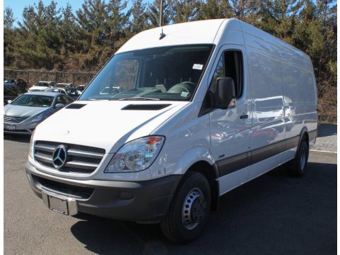 Arctic White Mercedes-Benz Sprinter 3500 High Roof Cargo Van.  Click to enlarge.