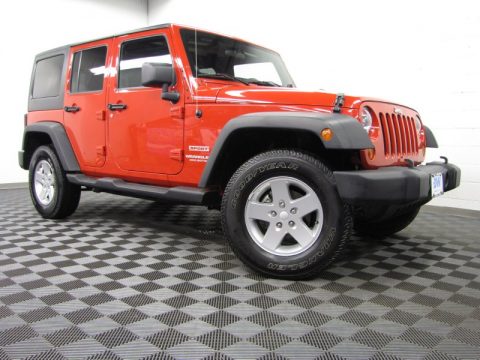 Flame Red Jeep Wrangler Unlimited Sport S 4x4.  Click to enlarge.