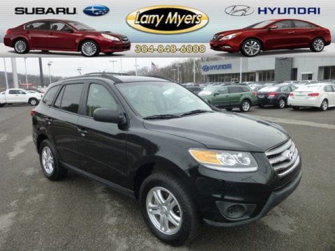 Twilight Black Hyundai Santa Fe GLS AWD.  Click to enlarge.