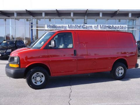 Victory Red Chevrolet Express 2500 Cargo Van.  Click to enlarge.
