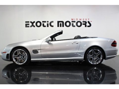 Brilliant Silver Metallic Mercedes-Benz SL 65 AMG Roadster.  Click to enlarge.