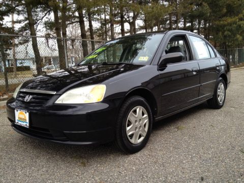 Nighthawk Black Pearl Honda Civic LX Sedan.  Click to enlarge.