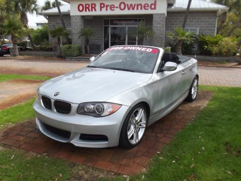 Titanium Silver Metallic BMW 1 Series 135i Convertible.  Click to enlarge.