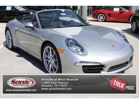 Platinum Silver Metallic Porsche 911 Carrera S Cabriolet.  Click to enlarge.