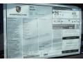  2013 Porsche Boxster  Window Sticker #12