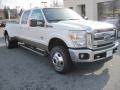 Front 3/4 View of 2013 Ford F350 Super Duty Lariat Crew Cab 4x4 Dually #2