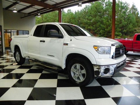 Super White Toyota Tundra SR5 Double Cab.  Click to enlarge.