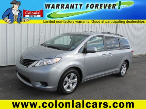 Silver Sky Metallic Toyota Sienna LE.  Click to enlarge.