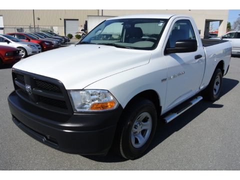 Bright White Dodge Ram 1500 Express Regular Cab.  Click to enlarge.