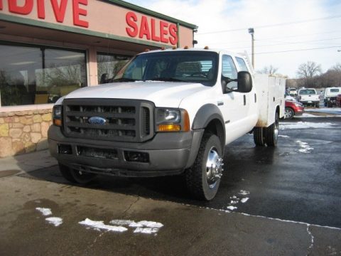 Oxford White Ford F550 Super Duty XL Crew Cab Chassis Utility.  Click to enlarge.